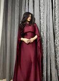 Silk cape dress