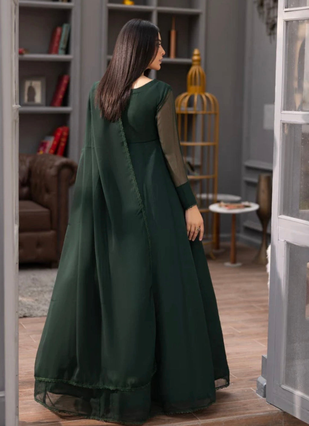 Green anarkali