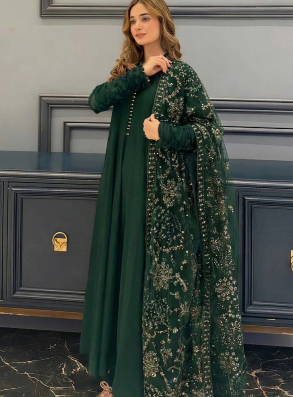 Dark green maxi