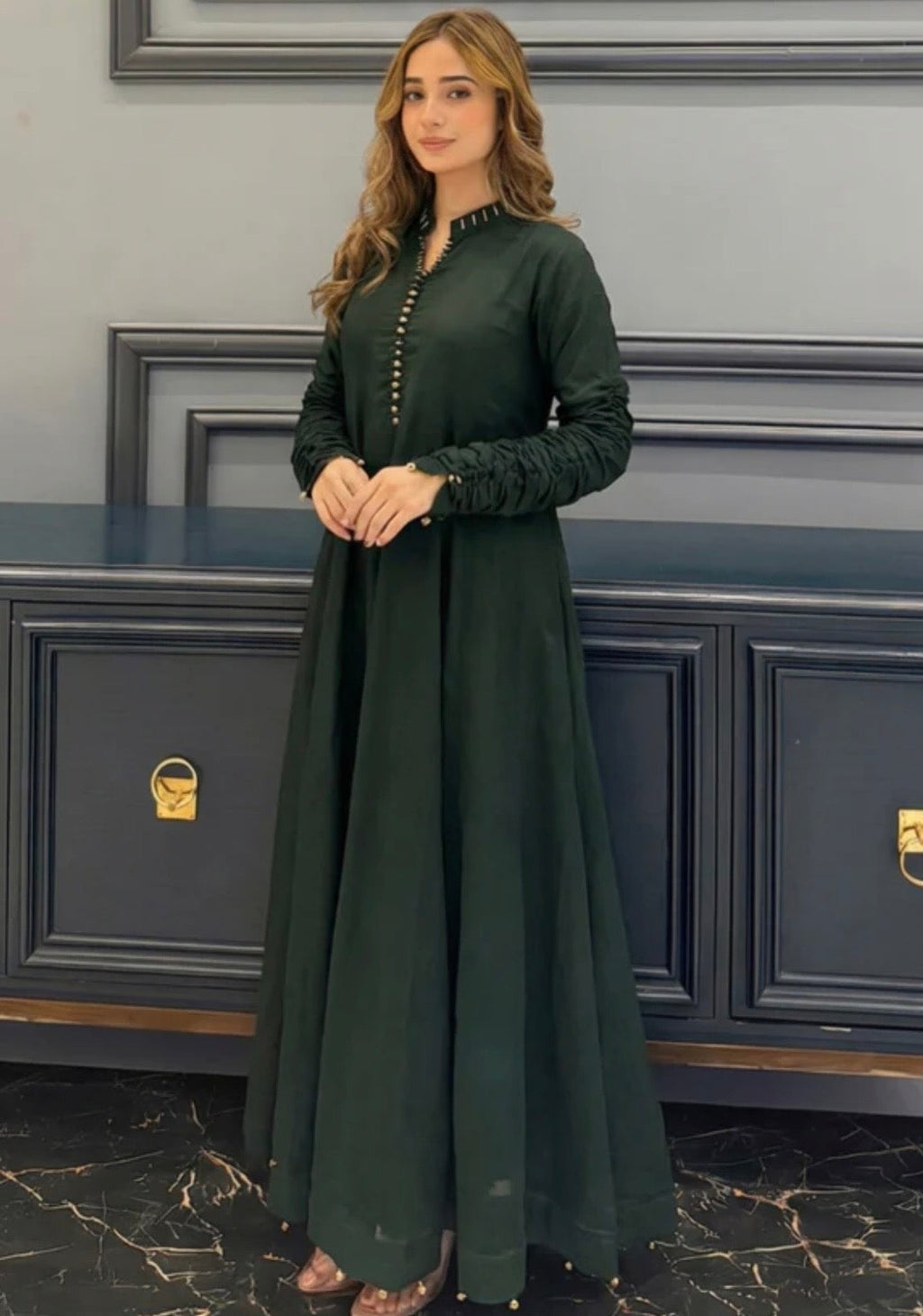 Dark green maxi